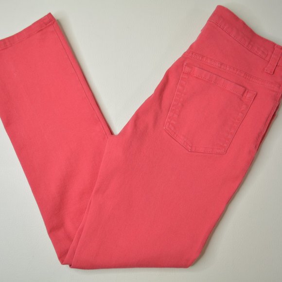 Gloria Vanderbilt AMANDA Sz‎ 6P PETITE Womens CORAL Salmon STRETCH Denim JEANS - Picture 1 of 8